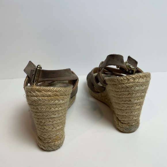 Marc by Marc Jacobs Suede Taupe Espadrille Wedges - Picture 6 of 12